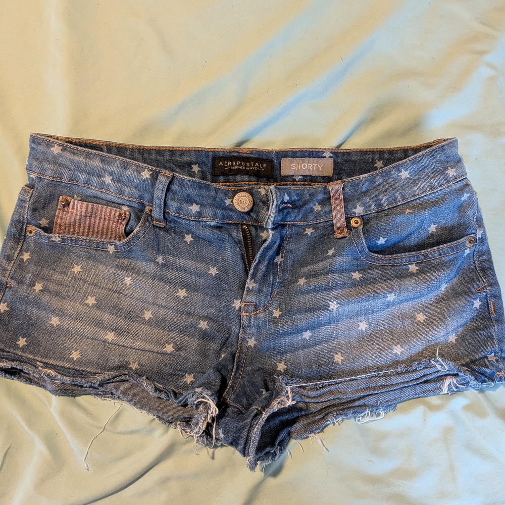 American Eagle Outfitters Starry Blue Jean Shorts